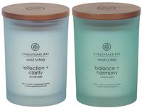 Chesapeake Bay Candle Scented Candles, Reflection + Clarity & Balance + Harmony, Medium (2-Pack)