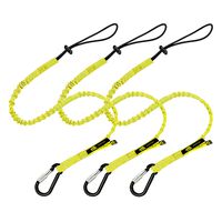 BearTOOL Tool Lanyard with Buckle Strap - Clip Bungee Cord - Heavy Duty Screw Locking Carabiner - Fall Protection and Safety - Adjustable Loop End - Tough Tether - Construction - 0923YS (3 Pack)