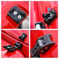 SIZZLEAUTO 2PCS Black Stainless Steel Hood Latches Locking Catch Buckle Kit for 2007-2018 Jeep Wrangler JK JKU