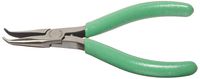 Xcelite CN255V Curved Nose Plier with Green Cushion Grip Handle, Serrated Jaw, 5" Length, 1-15/64" Jaw Length, Carded
