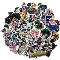 Apehuyuan Japanese Anime Waterproof Stickers, Skateboard Pad MacBook Laptop Luggage Bike Vinyl Stickers Decal( My Hero Academia, 73 Pcs)