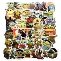 St.Mandyu 50PCS Star Wars Waterproof Stickers, Baby Vinyl Stickers Decal No-Duplicate for Skateboard Pad MacBook Laptop Luggage Bike Decor(H08)