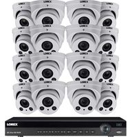 Lorex 8MP 4K Ultra HD IP NR900X Series 2 HDD Slot NVR System with 4K LNE8964AB Audio IP Dome Cameras Package, 4X Optical Zoom, 250FT Night Vision, 16 Channel 3TB NR9163NVR with 16 White Dome Cameras