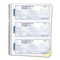 CheckSimple Blue Cash Receipt Books, 3-to-a-Page w/Duplicates, Wire-Bound Book (1000 Receipts)