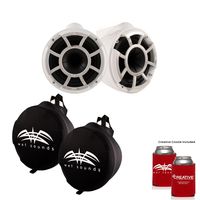 Wet Sounds REV 8 X Mount Tower Speakers with Wet Sounds Suitz Speaker Covers - White
