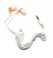 TFD Supplies Wholesale Bulk Hard Shell Plastic Carrying Storage Case Earbuds Headphones 50 Pack for iPhone, Android, MP3 Player - Orange