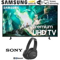 Samsung UN65RU8000 65-inch RU8000 LED Smart 4K UHD TV (2019) Bundle with Sony WH-CH700N Wireless Noise Canceling Bluetooth Headphones, Black