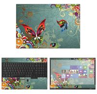 Decalrus - Protective Decal Butterfly Skin Sticker for Lenovo ThinkPad T580 (15.6" Screen) case Cover wrap LEthnkpad15_T580-39