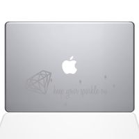 The Decal Guru 1677-MAC-13X-S Keep Your Sparkle on Decal Vinyl Sticker, Silver, 13" MacBook Pro (2016 & Newer)