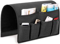 Joywell Sofa Armrest Organizer, Couch Arm Chair Caddy with 6 Pockets for Magazine, Books, TV Remote Control, Cell Phone, iPad (Grey)