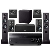 Sony STR-DH790 7.2-ch Receiver, 4K HDR, Dolby Vision, Dolby Atmos, DTS:X, Bluetooth with Complete 8 Speaker System Bundle