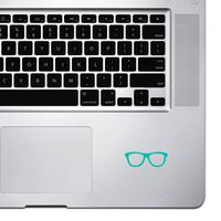 StickAny Palm Series Nerd Glasses Sticker for MacBook Pro, Chromebook, and Laptops (Turquoise)