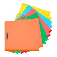 100% Recycled End Tab Pressboard Classification File Folders Large Size 2.5" Expansion Within Safe-Shield Fasteners 2 Dividers (5 Colors) 10 Per Box