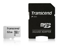 Transcend 32GB microSDHC UHS-I Class 10 U1 Memory Card with Adapter