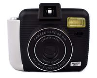 SHARPER IMAGE Instant Camera with Flash & 5 Lighting Modes, Compatible with Instant Mini Film, Black, Blue, Pink (Black)
