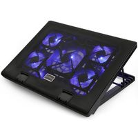 LotFancy 12R-2697-S Angle Adjustable Cooling Pad for 11-17'' Laptop, Cooler with Five Quiet Fans and LED Lights