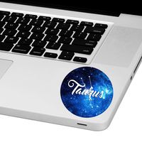 Taurus Zodiac Sign Laptop Trackpad Sticker 3" Tall x 3" Wide