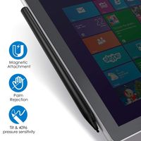 RENAISSER Stylus for Surface Pro/Go, Magnetic Attachment, 4096 Pressure Points, Palm Rejection, High-Efficiency Charge, Streamlined Shape, Surface Stylus Pen for Surface Pro/GO/Book, Raphael 5, Black