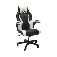 OFM Essentials Collection High-Back Racing Style Bonded Leather Gaming Chair, in White