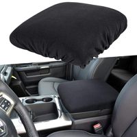 E-cowlboy Center Console Armrest Pad Cover for Dodge Ram 1500 2500 3500 4500 5500 Pickup Trucks 1993~2018 Black Soft Car Armrest Protector Cushion All Seasons