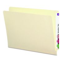 Smead End Tab File Folder with Antimicrobial Product Protection, Shelf-Master Reinforced Straight-Cut Tab, Letter Size, Manila, 100 per Box (24113)