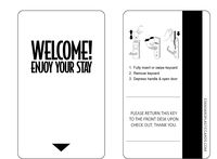 Hotel Keycards Magnetic Stripe (Sleeve of 500 Cards) -"Welcome! Enjoy Your Stay"