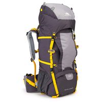 High Sierra Explorer 55L Internal Frame Backpack, Top Load 55 Liter Hiking Backpack, Mercury/Ash/Yell-O