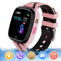 MeritSoar Kids Smart Watch with GPS Tracker SOS Camera Game 1.44 inch Touch Screen Sport Smartwatch Camera Cell Phone Girls Boys for iOS & Android (Q11 Pink)