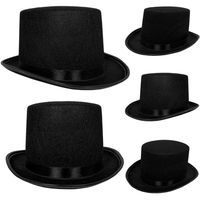 Top Hat Black Felt | One Size Magician Hat Costume | DIY, Black, Size One Size