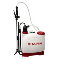 Chapin 61502 4-Gallon Backpack Sprayer with Bonus Foam Nozzle, Translucent White