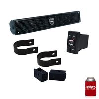 Wet Sounds - Stealth 6 Surge Amplified Soundbar with Round 2.00" Pipe Mounting Hardware & WW-BTRS Bluetooth Receiver
