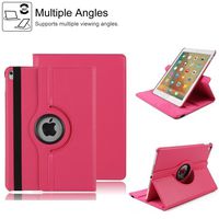 iPad Air Rotating Case,Businda 360 Degrees Rotating Stand Case,Folio Book Cover Designed,Slim & Light,Perfect Fit,Protective Case for Apple iPad Air 9.7 inch (iPad air, Hot Pink)