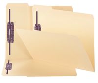 Smead Fastener File Folder with SafeSHIELD Fasteners, 2 Fasteners, Reinforced 1/3-Cut Tab, Letter Size, Manila, 50 per Box (14555)