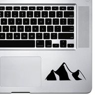 StickAny Palm Series Mountains 8 Sticker for MacBook Pro, Chromebook, and Laptops (Black)