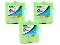 3 Pack - Replacement for Uniden GMR3689 Battery - Compatible with Uniden Cordless Phone Battery (700mAh 4.8V NI-MH)