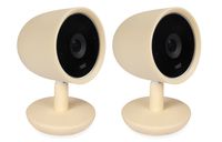 Colorful Silicone Skins Compatible with Nest Cam IQ Security Camera; Camouflage and Accessorize Your Nest Cam IQ Plus Camera in Your Favorite Colors - by Wasserstein (2 Pack, Beige)