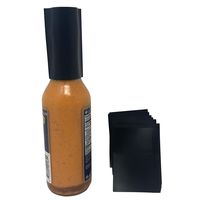45 x 62 mm Matte Black Perforated Shrink Band for Hot Sauce Bottles and Other Liquid Bottles Fits 3/4" to 1" Diameter - Pack of 250