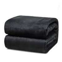 Bedsure Fleece Blanket Queen Size Black Lightweight Super Soft Cozy Luxury Bed Blanket Microfiberer Soft Cozy Luxury Bed Blanket Microfiber