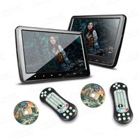 XTRONS 2X 10.1 Inch Twins HD Digital Screen Car Headrest DVD Player Ultra-Thin Detachable Touch Button with HDMI Port