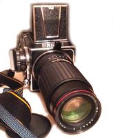 Kiev 88CM Medium format Film Camera Body 6x6 film back, Waist Level Finder, Lens