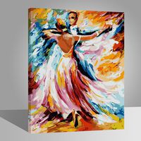 LIUDAO Paint by Numbers Kits for Adults Kids 16x20 Inches Wooden Frame Oil Painting -Dancing Lover