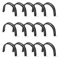 ESUMIC 20PCS 55mm Diameter Cable Clamp 304 Stainless Steel Rubber Cushion Pipe Clamps Assortment Metal Cable Clamp Kit