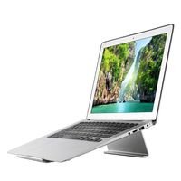 Laptop Stand, NNEWVANTE Ventilated Laptop Riser Desktop Holder Aluminum Tilted Elevated Stand Ergonomic 16°Non-Slip Compatible for Apple MacBook, Air, Pro, 11'' ~ 15''Notebook (Silver)