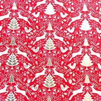 Jillson & Roberts Bulk Gift Wrap, Scandanavian Red, Full Ream 833' x 24"