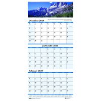 House of Doolittle 2020 Wall Calendar, Three-Month View, Earthscapes Scenic, 8 x 17 Inches, December - January (HOD3636-20)