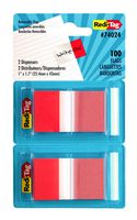 Redi-Tag Pop-Up Page Flags, 2 Dispensers per Pack, 100 Flags Total, 1 x 1.7 Inches, Red, 1-Pack (74024)
