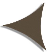 PATIO Paradise 22' x 22' x 22' Brown Sun Shade Sail Triangle Canopy, 180 GSM Permeable Canopy Pergolas Top Cover, Permeable UV Block Fabric Durable Outdoor, Customized Available