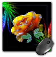 3dRose LLC 8 x 8 x 0.25 Inches Yellow Rose Colorful Flares Mouse Pad (mp_18503_1)