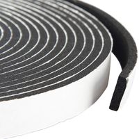 Adhesive Foam Tape 3 Rolls Total 50 Feet Long 1/2 Inch Wide X 1/8 Inch Thick, Insulation Soundproofing Neoprene Rubber Door Weather Stripping, 3 X 16.5 Ft Each