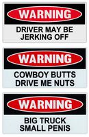 Funny Warning Magnets - Practical Joke Combo Kit - 3 Magnets - Jokes, Gags, Pranks - Slap these on your friend's car/truck and sit back and laugh!
